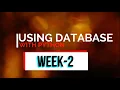 Using DataBase with Python Week-2 solutions coursera certification