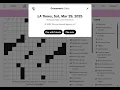 The Washington Post LA Times Crossword 2025