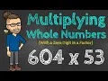 Multiply Whole Numbers With a Zero Digit in a Factor Math with Mr Bee CCSS 5 NBT B 5