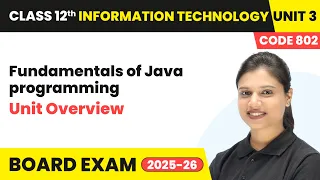 Chapter 3 1 Unit Overview Fundamentals of Java programming Introduction to Java Object Class