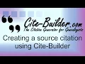 Creating a source citation with Cite Builder