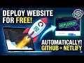 Deploy Website FREE with GitHub Netlify Auto Deploy on Every Code Change Step-by-Step