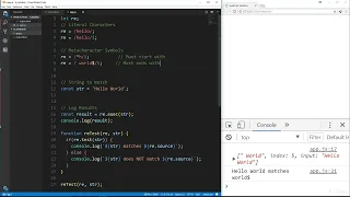 JavaScript Regular Expressions 2 - Metacharacter Symbols