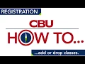 Registration Add or Drop Classes