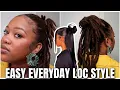 RECREATING VIRAL HALF UP-HALF DOWN STYLE ON MY LOCS LOC STYLES