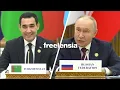 Lagu De Turkmeense president spreekt vloeiend Russisch, terwijl Poetin de neutraliteit van Turkmenista...