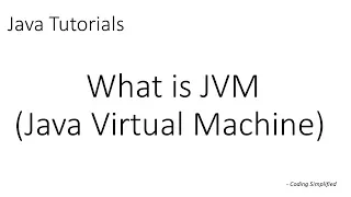 Java Tutorial What is JVM Java Virtual Machine