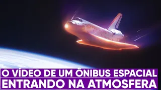O vídeo real do pouso de um ônibus espacial