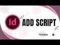 how to add script to indesign