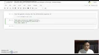 Engineering Problem in Differentiation using Python Jupyter Notebook