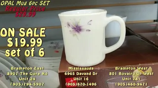 Housewares Plus Brampton Corelle Corningware Tea Cups on SALE