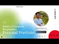 Build a Complete Responsive Personal Portfolio using PHP HTML CSS JAVASCRIPT PART Coding