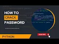 How to crack passwords using python python is fun
