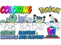 How to Color Squirtle Wartortle Blastoise and Mega Blastoise - Pokemon Evolution Coloring Page