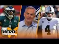 Jalen Hurts to have extension talks but not today Derek Carr will help new team NFL THE HERD
