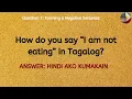 PART 1 Tagalog Quiz TEXT EDITION Learn Tagalog with Mae ENGLISH-TAGALOG VOCABULARY