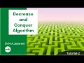 Decrease Conquer Algorithm Design DFS Tutorial - 2 Dr M A Jayaram