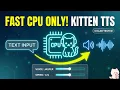 Kitten TTS Free CPU Only Text to Speech AI Tested on Google Colab No GPU Needed