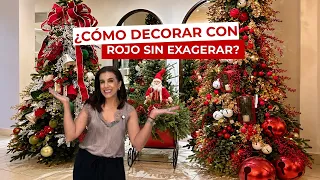 Cómo decorar un árbol de Navidad ROJO y elegante sin que se vea cargado