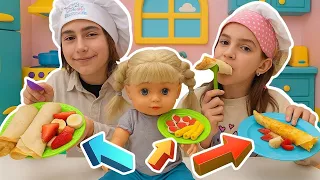 🥞🎨 Sofia, Elif ve Zara'nın Eğlence Dolu Günü! Taş Boyama ve Krep Yapımı