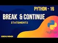 Break and Continue Statement python Jawad Aslam