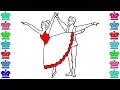 Coloring pages For Kids How to Draw Ballet Dancer Learning Color For Kids