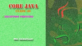 Core Java - Bangla Tutorial Exception Printing