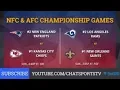 NFL Playoff Bracket NFC AFC Championship Schedule Chiefs vs Patriots Saints vs Rams
