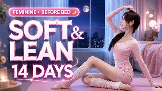 NIGHT FEMININE WORKOUT 🌙 14-Day Challenge for a Slim, Soft & Lean Body Before Bed