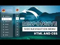 Responsive Sidebar Navigation Menu using HTML And CSS Glassmorphism Left Sided Navbar