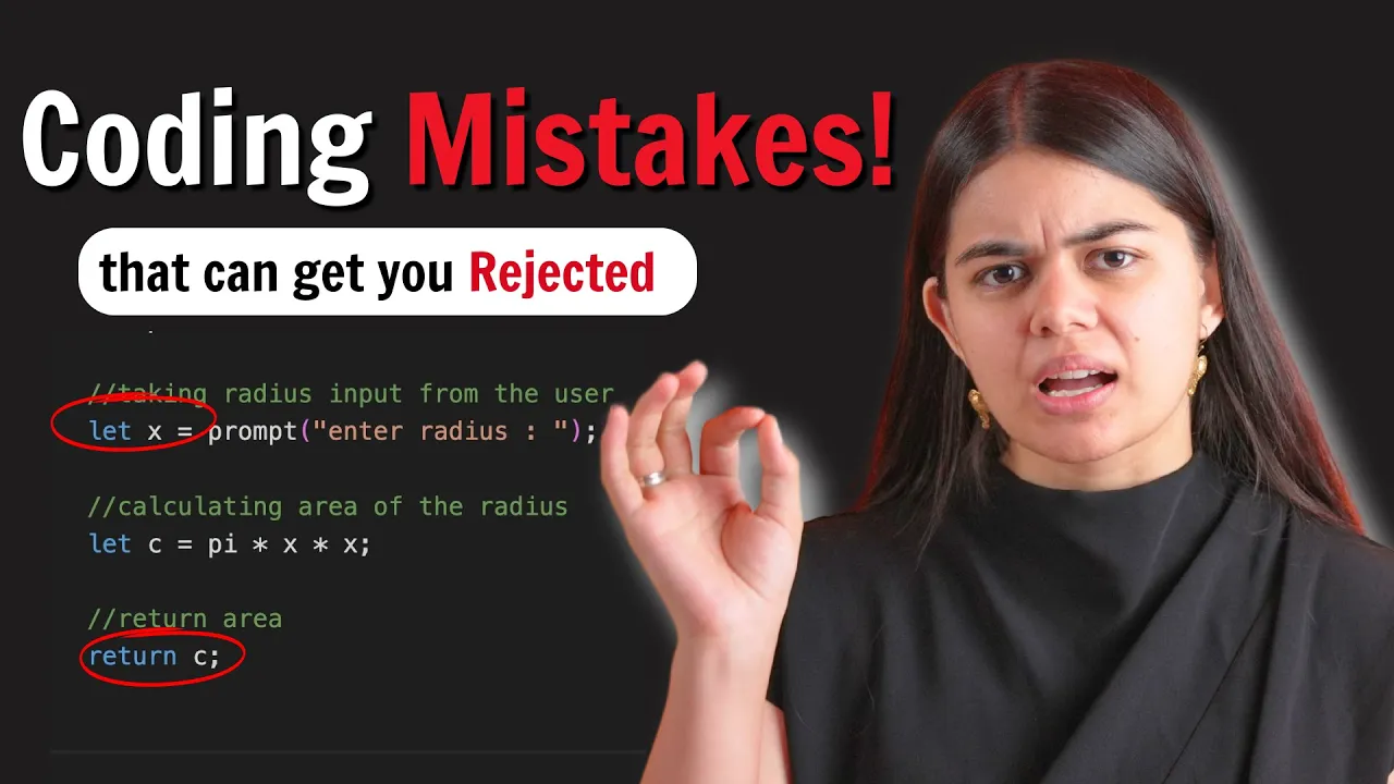 How to write Code in Interviews? | Placement & Internship Edition