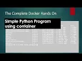Part 2 of Chapter 4 - Simple Python Program using container