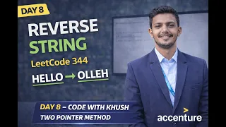 Reverse String Explained Two Pointer Method LeetCode 344 Placement Series