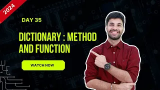 Hello Python Day-35 Methods and Function on Dictionary