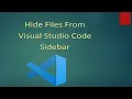 How To Hide Files From Visual Studio Code Sidebar