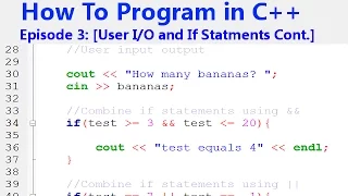 How to Program in C Episode 3 User Input Output and More If Statements