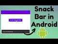 Snack Bar in Android Part 1 TechViewHub Android Studio