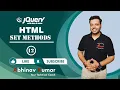 jQuery Set Method jQuery Get and Set Method jQuery Val Method jQuery Tutorial jQuery
