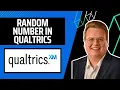 Record Random Number in Qualtrics Embedded Data - Assigning Randomized IDs to Respondents