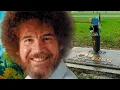 The grave of television artist Bob Ross