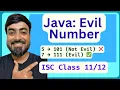 Java Program Evil Number Beginner Java Coding ISC Class 11 12 Computer Science