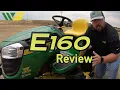 2020 John Deere E160 Riding Lawn Tractor Mower Review and Walkaround
