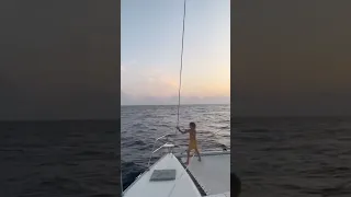 Another night at sea! #family #sailing #pacificocean #viral