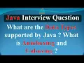 What are the Data Types supported by Java What is Autoboxing and Unboxing