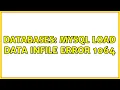 Databases MySQL load data infile ERROR 1064