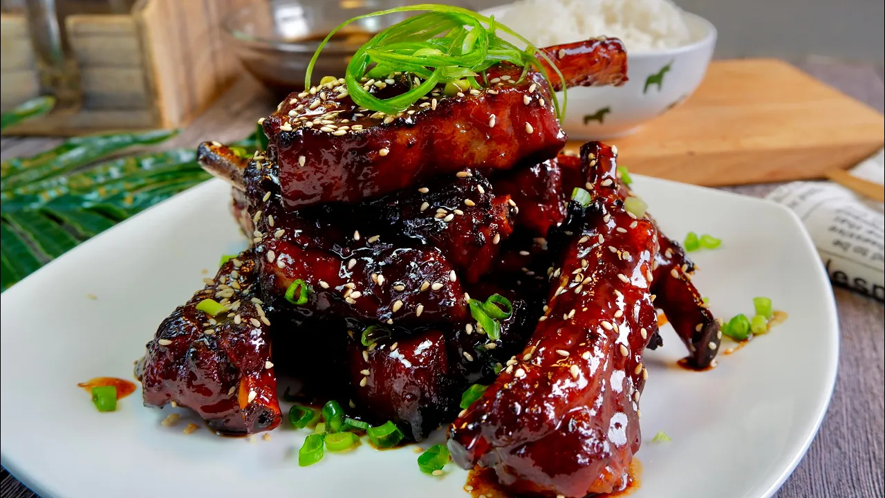 Super Easy Sticky Chinese BBQ Pork! Char Siu Pork Ribs  Chinese Barbecue Pork Rib Recipe