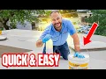 Patch a roof with white acrylic mastic