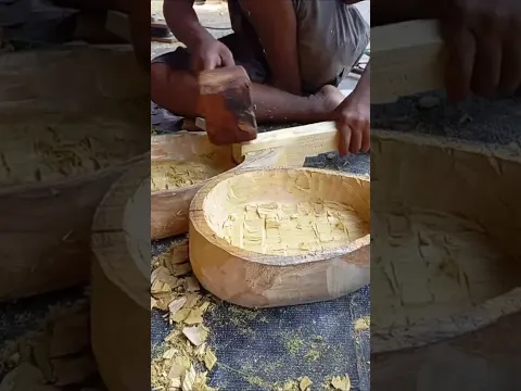 Keahlian membuat alat musik gambus dari kayu nangka