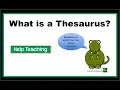 Using a Thesaurus English Vocabulary Lesson