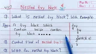 nested try block in java Learn Coding